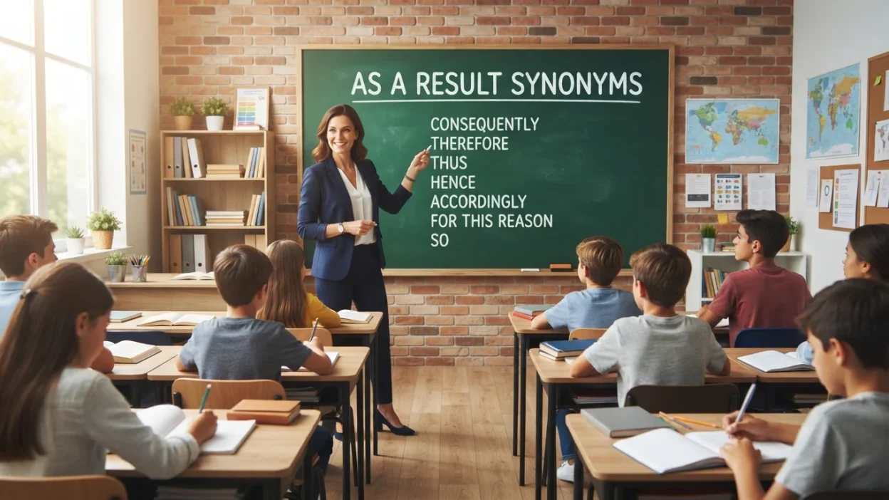 as a result synonyms