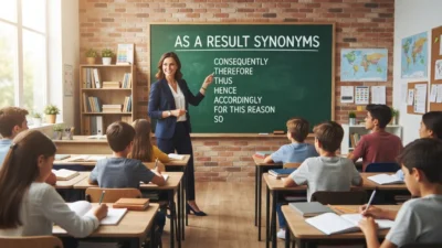 as a result synonyms