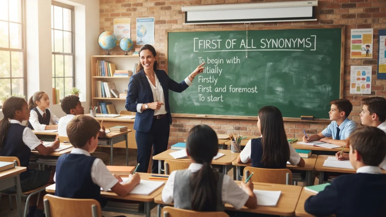 first of all synonyms
