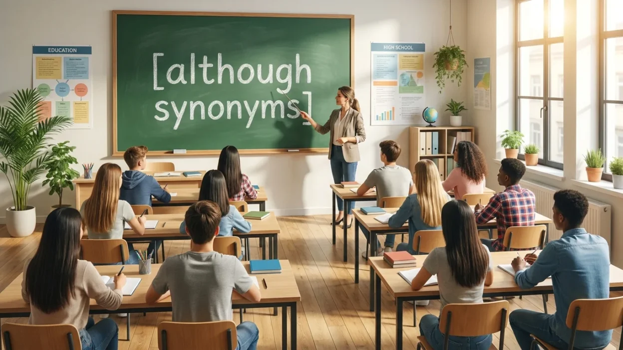 although synonyms