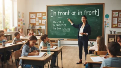 infront or in front