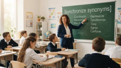 synchronize synonyms