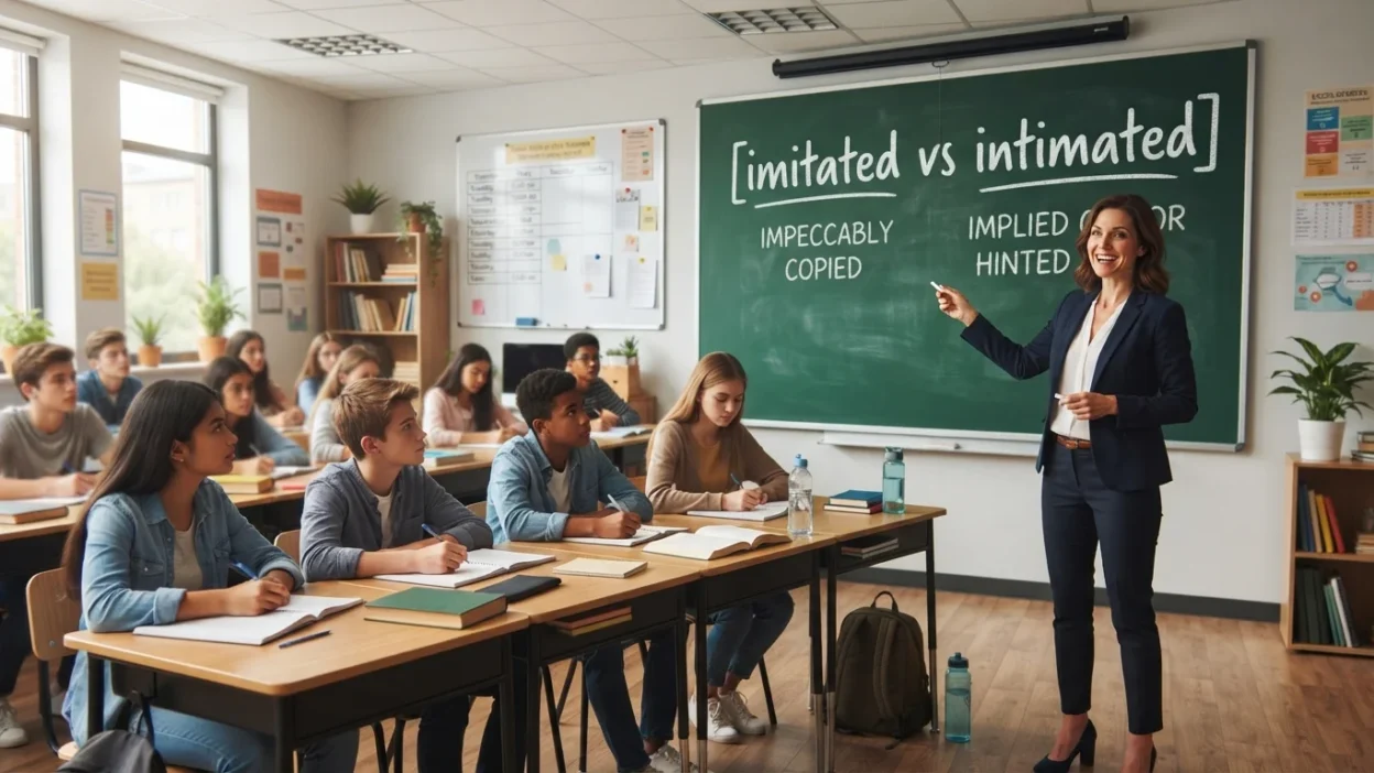 imitated vs intimated
