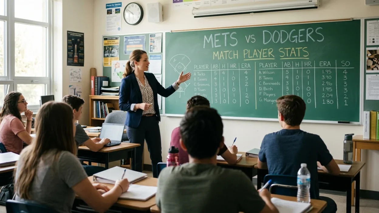 mets vs dodgers match player stats