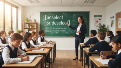 unselect or deselect