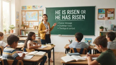 he is risen or he has risen